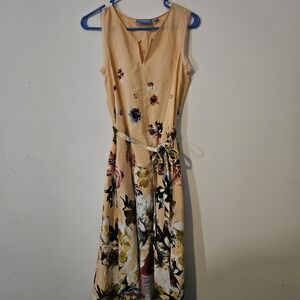 Simply Vera Vera Wang Floral Midi Dress - Cream and Multicolor